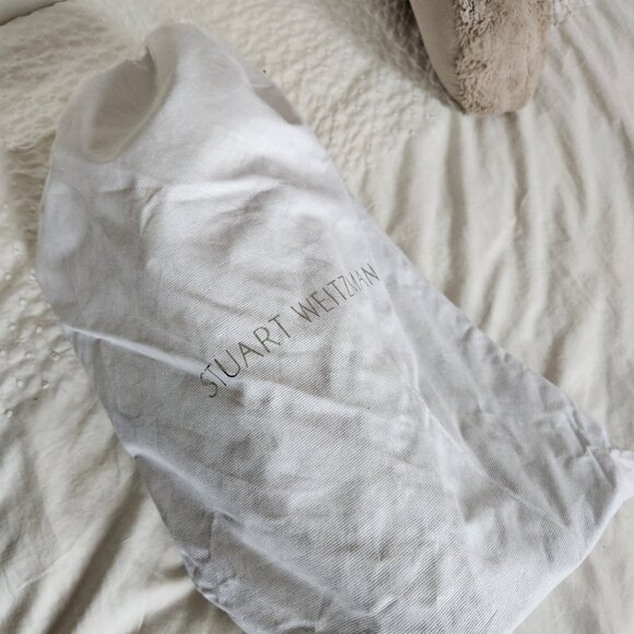 New Stuart Weitzman Alpine Shearling Trim Leather Knee High Leather Boots - Picture 11 of 13